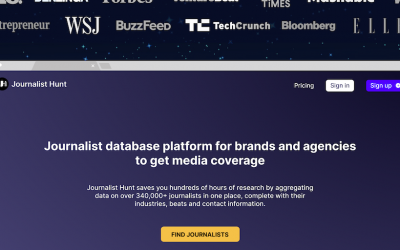 Journalist Hunt - A database of 340k+ journalists to feature your business