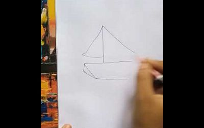 How to draw yatch || easy drawing  #trending #viral #subscribe