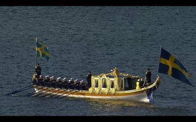 King Carl XVI Gustaf of Sweden - 50 years on the throne - Horse carriage and boat ride in Stockholm