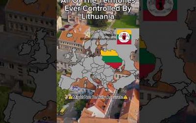 All of the territories ever controlled by Lithuania #europe #map #lithuania #history #land #shorts