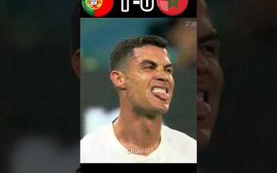 The Day Portugal Fans Will never forget - Portugal vs Morocco 1.0 #football #shorts #ronaldo