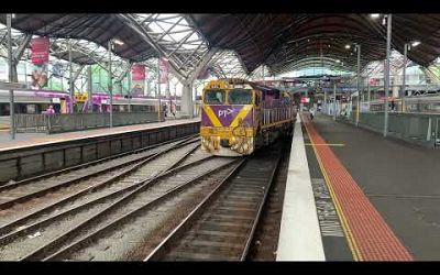 V/Line N471 City of Benalla Heads Back to the Bank Sidings at Southern Cross Station