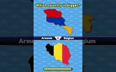 Which Country is Bigger, Armenia or Belgium? | Geography Quiz #short