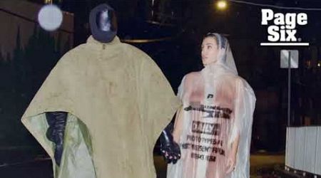 Bianca Censori puts everything on display in a clear raincoat while out with Kanye West
