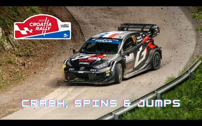 WRC Croatia Rally 2024 | Crash, spins, jumps &amp; slides