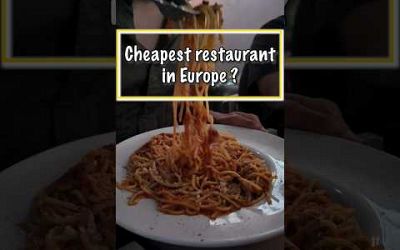 I ate in a restaurant in a small European village