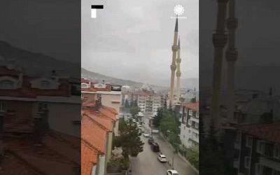 Watch the Wind Knock Over a Mosque&#39;s Minaret in Turkey