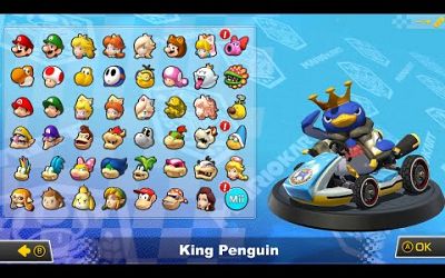 What if you play King Penguin in Mario Kart 8 Deluxe (DLC Courses) 4K