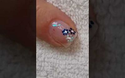 Easy Nail Art Design At Home | Blue Flower Nails | #naildesign