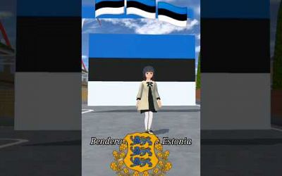Membuat bendera Republik Estonia. #shorts #sakura #flag