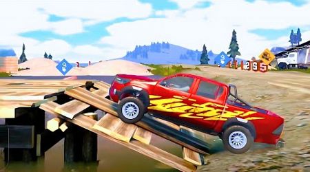 Off Road 4x4 Driving Simulator: Tackling Muddy Terrain with New Red Pickup