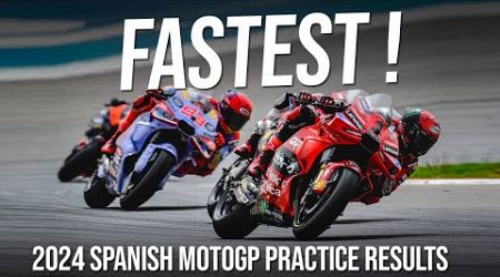 Spanish MotoGP Practice Results 2024 | Pecco Bagnaia Fastest #motogpqualifyng