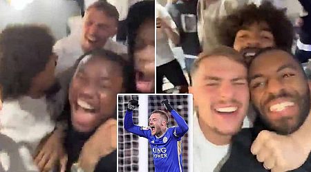 Leicester City stars wildly celebrate promotion as Jamie Vardy demand issued