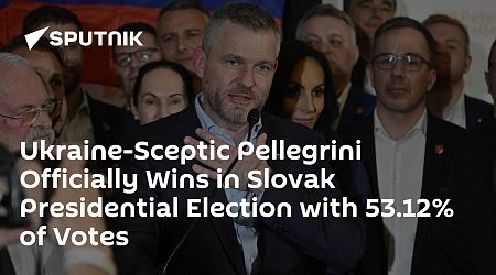 Ukraine-sceptic Pellegrini Officially Wins in Slovak Presidential Election With 53.12% of Votes