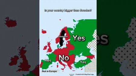 Is your country bigger than Sweden? #geography #europe #map #mapping #mapper #onlyeducation #viral