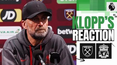 Klopp&#39;s Reaction to Draw at London Stadium | West Ham 2-2 Liverpool