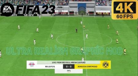 FIFA 23 -Ultra Realism Graphic Mod RB Leipzig vs Borussia Dortmund Bundesliga PS5 Gameplay [4K60fps]
