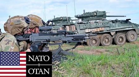U.S. Army, NATO. Armored Vehicles and Soldiers during Military Exercises in Poland.