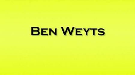 Pronunciation of Ben Weyts