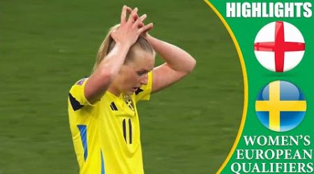 England vs Sweden || HIGHLIGHTS || Women&#39;s Euro 2025 Qualifiers