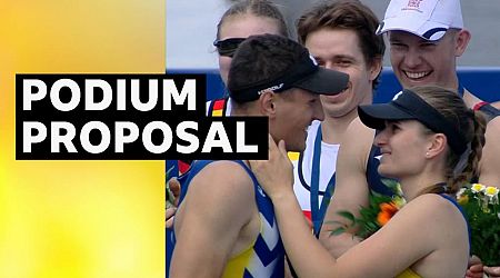 Rower proposes to team-mate after winning bronze