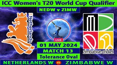 Netherlands Women vs Zimbabwe Women | NEDW vs ZIMW | ICC Women&#39;s T20 World Cup Qualifier 2024 Live