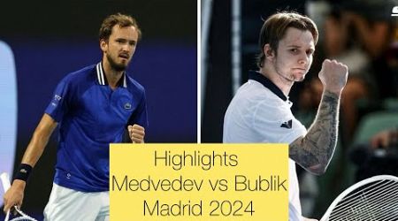 Highlights MEDVEDEV vs BUBLIK Madrid 2024