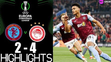 Aston Villa vs Olympiacos 2-4 Highlights Goals | UEFA Conference League 23/24