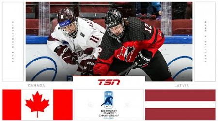 Canada vs Latvia FULL HIGHLIGHTS | 2024 U18 MEN&#39;S WORLD CHAMPIONSHIP