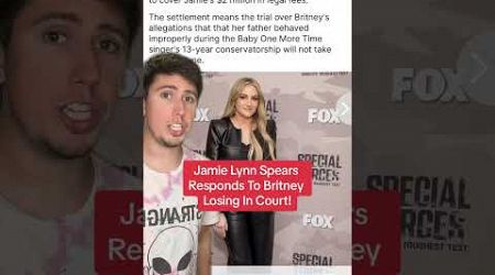 Jamie Lynn Spears Responds To Britney Losing In Court!