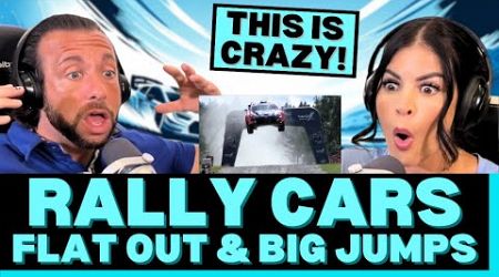 THE CARS ARE INSANE AND THE DRIVING IS TOO! WRC Rally - FLAT OUT &amp; BIG JUMPS first time reaction!