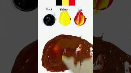 What do mixed Belgium flag colors make? #paintmixing #colormixing #satisfyingart #asmart #art