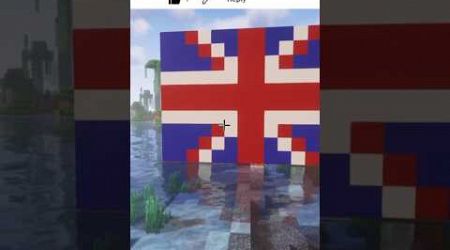 I Made The United Kingdom Flag In Minecraft! #shorts #viral #fyp