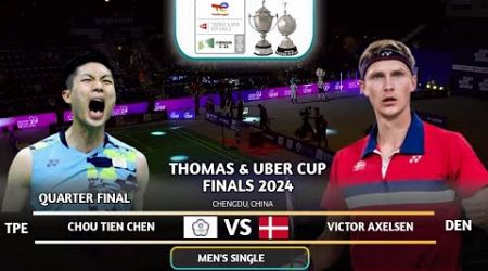 GREAT MATCH | Chou Tien Chen (TPE) Vs Victor Axelsen (DEN) | Badminton Thomas Cup 2024