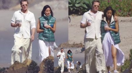 Brad Pitt And Girlfriend Ines De Ramon Pack On The PDA At The Beach In Romantic Sighting Of The Pair