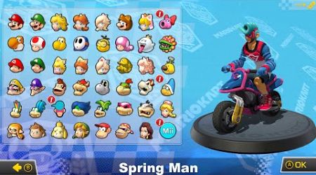 What if you play Spring Man in Mario Kart 8 Deluxe (DLC Courses) 4K
