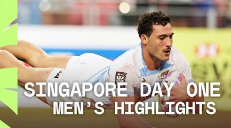 Michael Hooper scores his FIRST sevens try | HSBC SVNS Singapore Day One Men&#39;s Highlights