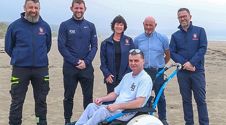 In pictures: Murvagh's new beach-accessible wheelchair described as 'life-changing'