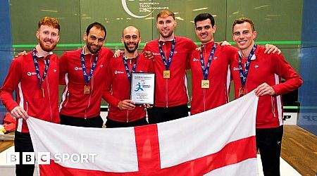 England men win European team squash gold