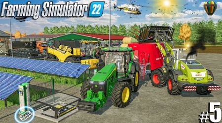 Building SOLAR PANELS &amp; Feeding 2000 COWS | 2000 Cows Farm Ep.5 | Farming Simulator 22