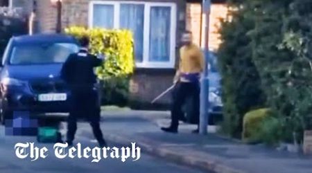 Hainault station attack: Police officers attacked with sword after vehicle hits house in London
