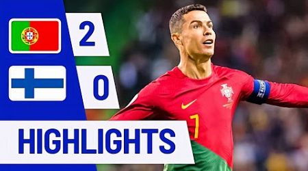 Portugal vs Finlandia 2-0 | Ronaldo Brace EURO 2024 Qualifiers Highlights &amp; Goals