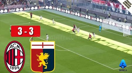 Milan 3 - 3 Genoa | Italia Serie A 23/24 | Partita completa | Simulazione di videogiochi