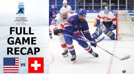 USA vs SWITZERLAND Highlights | 2024 IIHF U18 World Championship