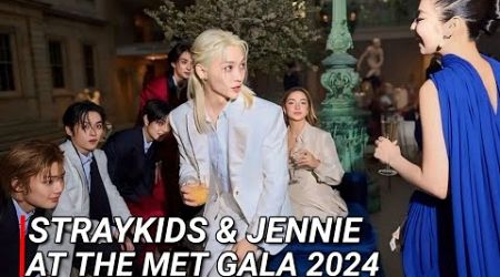Straykids Reacts To Jennie At Met Gala, Jennie &amp; straykids interactions At The Met Gala 2024