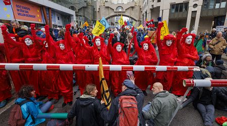 132 arrested during Extinction Rebellion protest in EU district