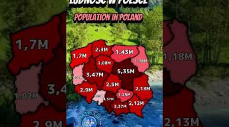 Population in Poland #maps #map #shorts #poland #people #funfacts #statistics #europe