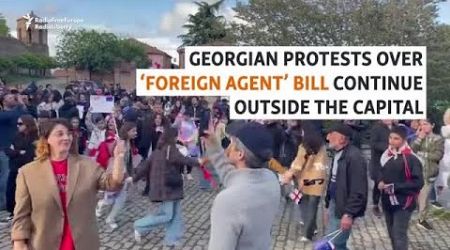 Georgian Protests Over &#39;Foreign Agent&#39; Bill Grow Outside Tbilisi
