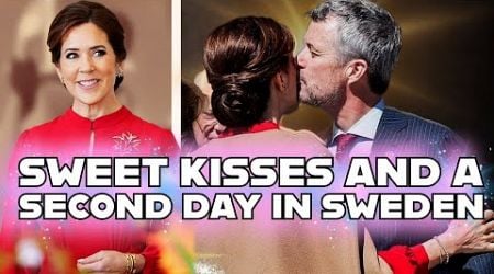 The second day of Queen Mary and King Frederik visit to Sweden:from beautiful images to sweet kisses