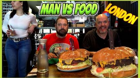 Man Vs Food London Big Ol&#39; Belly Buster Challenge United Kingdom with Notorious B.O.B.